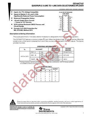 CD74ACT157E datasheet  